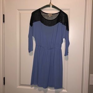 Black and baby blue dress